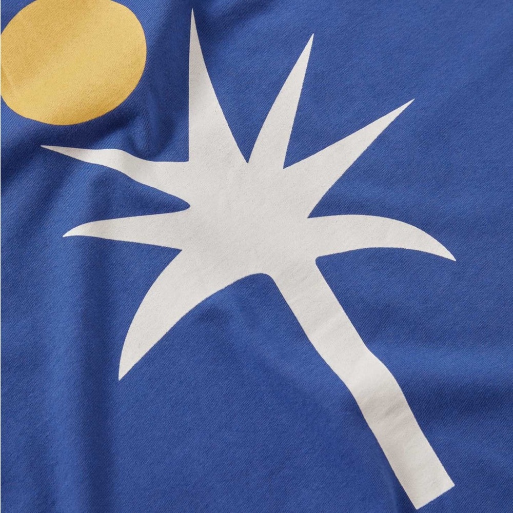 LA PAZ "Cunha" Palm Tree Graphic Tee in Royal Blue - Size M - Picture 5 of 10